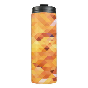 Abstrakte mehrfarbige, niedrige Poly-Mosaike. Thermosbecher