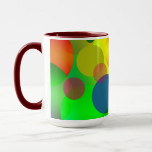 Abstrakte mehrfarbige Schaltkreise - 23089 Tasse