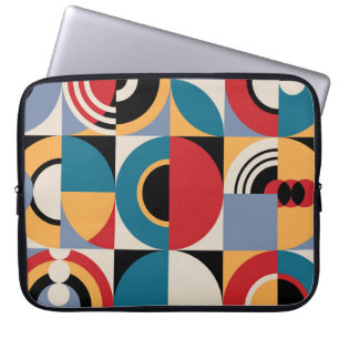 Abstrakte Memphis: Geometrischer Vintager Stil. Laptopschutzhülle