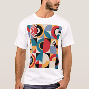 Abstrakte Memphis: Geometrischer Vintager Stil. T-Shirt