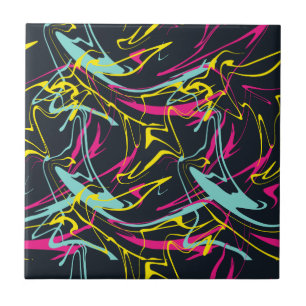 Abstrakte Memphis-Muster Fliese