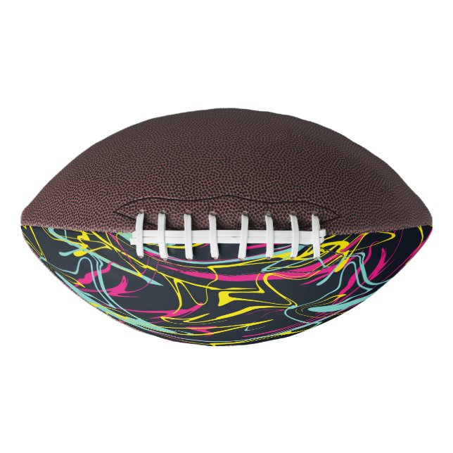Abstrakte Memphis-Muster Football (Vorderseite)