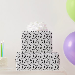 Abstrakte Memphis-Wellen und -Formen Geschenkpapier