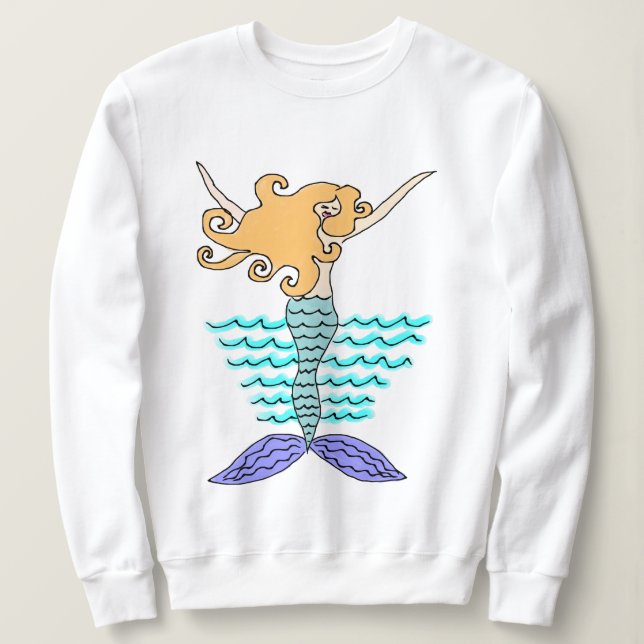 Abstrakte Mermaid Art to Wear Sweatshirt (Design vorne)
