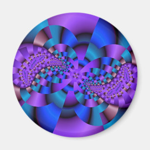 Abstrakte metallische Blume Magnet