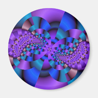 Abstrakte metallische Blume Magnet