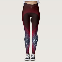 Abstrakte Metallische Echo-Kammer mit Roter Soundw Leggings
