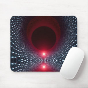 Abstrakte Metallische Echo-Kammer mit Roter Soundw Mousepad