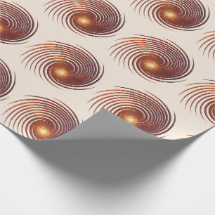 Abstrakte metallische goldene Spirale Geschenkpapier