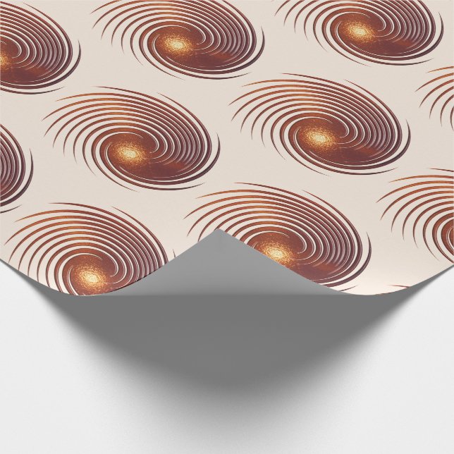 Abstrakte metallische goldene Spirale Geschenkpapier (Ecke)