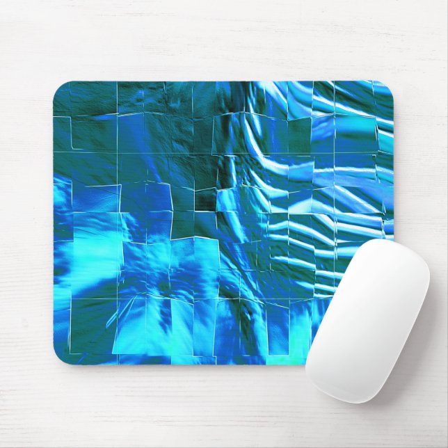 Abstrakte metallische Textur des Himmelsmosaiks Mousepad (Mit Mouse)