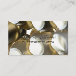 Abstrakte Metallkonstruktionen aus Gold Visitenkarte