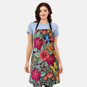 Abstrakte mexikanische Hibiskus-Schmetterlinge Sch Schürze