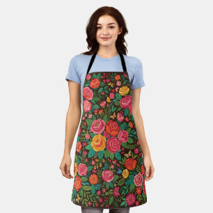 Abstrakte mexikanische Volkskunst Rosen Schmetterl Schürze