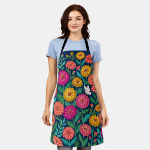 Abstrakte mexikanische Zinnias Schmetterlinge Schü Schürze