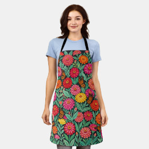 Abstrakte mexikanische Zinnien Schmetterlinge Schü Schürze