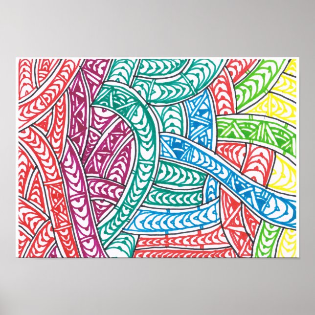 Abstrakte Mindspace-Kunst von RRW Poster (Vorne)