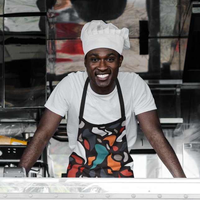 Abstrakte minimale geometrische Form Schürze (Geometric shapes pattern apron)