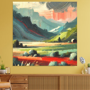 Abstrakte Minimale Landschaft Sturm Pinakothek Züs Leinwanddruck