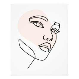 Abstrakte minimale weibliche Single Linie Art Stei Fotodruck