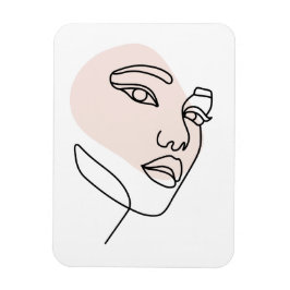 Abstrakte minimale weibliche Single Linie Art Stei Magnet