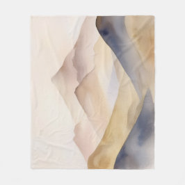 Abstrakte, minimalistisch-beige Gebirge Fleecedecke