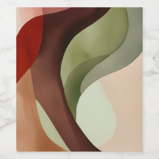 Abstrakte minimalistische Aquarellzusammensetzung Weinetikett