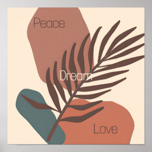 Abstrakte, minimalistische Handschrift Poster