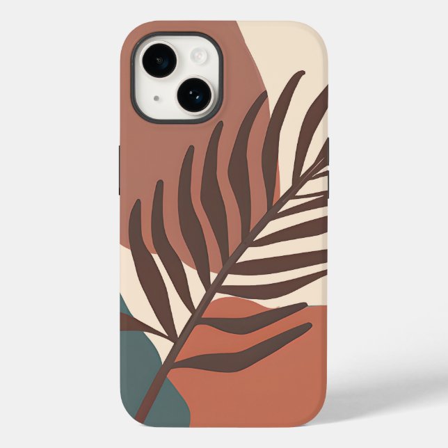 Abstrakte, minimalistische Kunst aus Palmenblätter Case-Mate iPhone Hülle (Rückseite)
