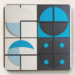 Abstrakte Minimalistische Kunst mit geometrischen  Getränkeuntersetzer