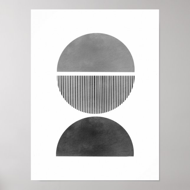 Abstrakte Minimalistische Kunst - Semi Circles 1 Poster (Vorne)