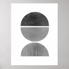 Abstrakte Minimalistische Kunst - Semi Circles 2 Poster