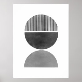 Abstrakte Minimalistische Kunst - Semi Circles 3 Poster