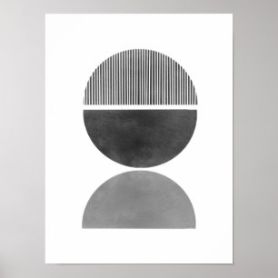 Abstrakte Minimalistische Kunst - Semi Circles 3 Poster