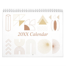 Abstrakte Minimalistische Linde und geometrische F Kalender