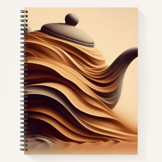 Abstrakte minimalistische Zen-Teekanne Notizbuch