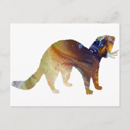 Abstrakte Mink-Silhouette Postkarte