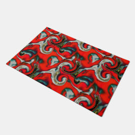 Abstrakte Mischung von rotem Farbverlauf über sand Fußmatte