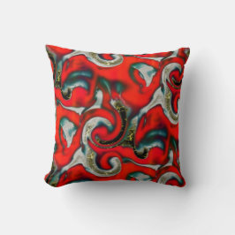 Abstrakte Mischung von rotem Farbverlauf über sand Kissen