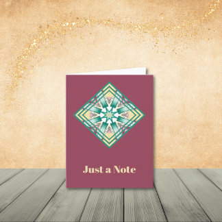 Abstrakte Mitteilungskarten aus Deko, Aquamarin, M