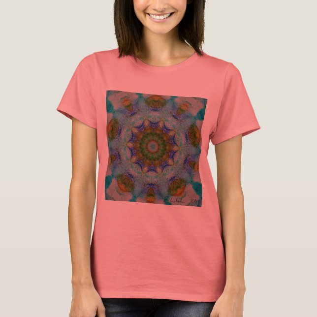 Abstrakte Mixed Media zwei T-Shirt (Vorderseite)