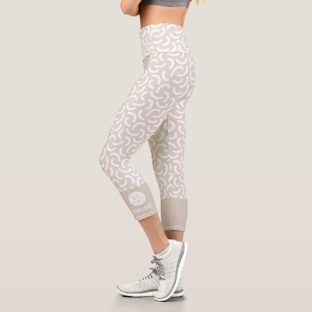 Abstrakte Mod-Curls für das benutzerdefinierte Pic Capri Leggings (Links)