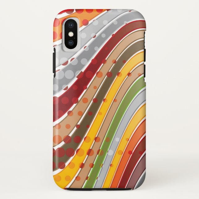 Abstrakte Mod-Kunst-Retro gewellter Case-Mate iPhone Hülle (Rückseite)