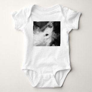 Abstrakte Mode Akryllische Malerei Baby Strampler