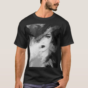 Abstrakte Mode Akryllische Malerei T-Shirt