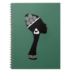 Abstrakte moderne afroamerikanische Frauenkunst Notizblock
