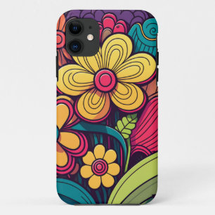 Abstrakte moderne Blume Doodle Case-Mate iPhone Hülle