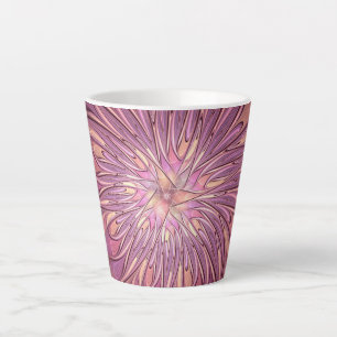 Abstrakte moderne Blumen-Fraktal-Kunst in Beerentö Milchtasse