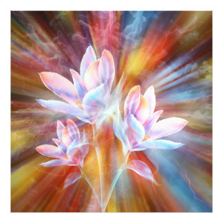 Abstrakte moderne Blumen Kunstwerk Fotodruck