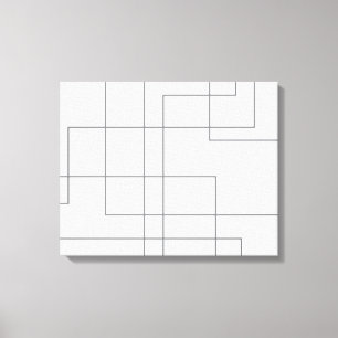 Abstrakte, moderne, einfache und minimale Linienmu Leinwanddruck